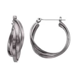 Sonoma Goods For Life™ Textured Crisscross Multi Hoop Earrings