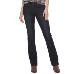 Women's Sonoma Goods For Life® Midrise Bootcut Jeans -Outlet Clothiza Store 2955090 Darker Wash With Tint