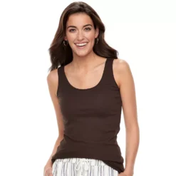 Women's Sonoma Goods For Life® Tunic Layering Tank Top -Outlet Clothiza Store 2979874 Bittersweet Merlot