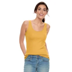Women's Sonoma Goods For Life® Tunic Layering Tank Top -Outlet Clothiza Store 2979874 Cider Yellow