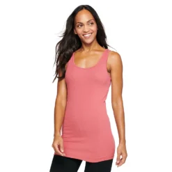 Women's Sonoma Goods For Life® Tunic Layering Tank Top -Outlet Clothiza Store 2979874 Deep Pink