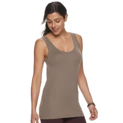 Women's Sonoma Goods For Life® Tunic Layering Tank Top -Outlet Clothiza Store 2979874 Kalino Khaki