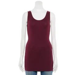 Women's Sonoma Goods For Life® Tunic Layering Tank Top -Outlet Clothiza Store 2979874 Maroon