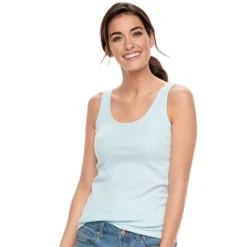 Women's Sonoma Goods For Life® Tunic Layering Tank Top -Outlet Clothiza Store 2979874 Powder Blue Heather