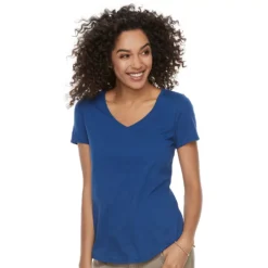 Petite Sonoma Goods For Life® Essential V-Neck Tee -Outlet Clothiza Store 3053848 Bennet Navy