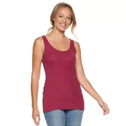 Women's Sonoma Goods For Life® Layering Tank -Outlet Clothiza Store 3381138 Burgundy Ribbon