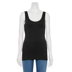 Women's Sonoma Goods For Life® Layering Tank -Outlet Clothiza Store 3381138 Pitch Black