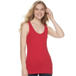 Women's Sonoma Goods For Life® Layering Tank -Outlet Clothiza Store 3381138 Valentine Red