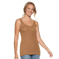 Women's Sonoma Goods For Life® Layering Tank -Outlet Clothiza Store 3381138 Warm Brown