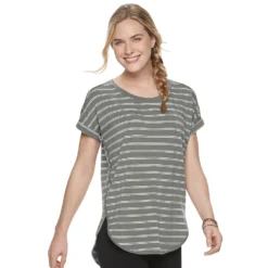 Women's Sonoma Goods For Life® Supersoft Dolman Tunic -Outlet Clothiza Store 3509904 Olive Stripe
