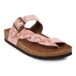 Sonoma Goods For Life® Airbrush Leather Women's Sandals -Outlet Clothiza Store 3519013 Red Print