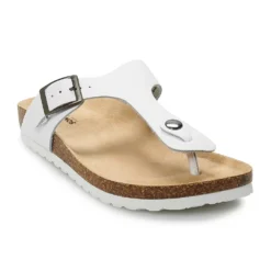 Sonoma Goods For Life® Porcelain Leather Slide Sandals -Outlet Clothiza Store 3519235 White
