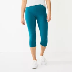Women's Sonoma Goods For Life® Wide-Waist Capri Leggings -Outlet Clothiza Store 3584124 Blue