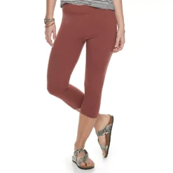 Women's Sonoma Goods For Life® Wide-Waist Capri Leggings -Outlet Clothiza Store 3584124 Mauve