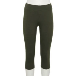 Women's Sonoma Goods For Life® Wide-Waist Capri Leggings -Outlet Clothiza Store 3584124 Olive