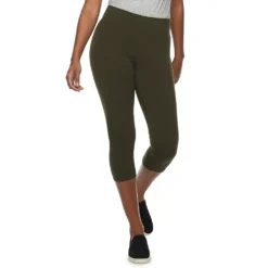Women's Sonoma Goods For Life® Wide-Waist Capri Leggings -Outlet Clothiza Store 3584124 Pine Ridge