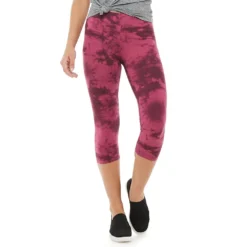 Women's Sonoma Goods For Life® Wide-Waist Capri Leggings -Outlet Clothiza Store 3584124 Pink Dye Effect