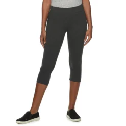 Women's Sonoma Goods For Life® Wide-Waist Capri Leggings -Outlet Clothiza Store 3584124 Slate Gray