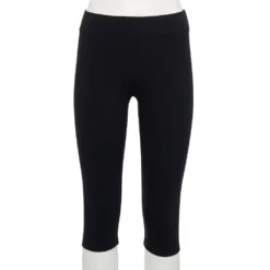Petite Sonoma Goods For Life® Wide-Waist Capri Leggings -Outlet Clothiza Store 3590181 Pitch Black