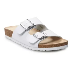 Sonoma Goods For Life® Artwork Women's Leather Sandals -Outlet Clothiza Store 3905129 White