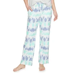 Women's Sonoma Goods For Life® Cozy Pajama Pants -Outlet Clothiza Store 4211999 Aqua Tie Dye