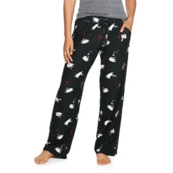 Women's Sonoma Goods For Life® Cozy Pajama Pants -Outlet Clothiza Store 4211999 Black Cat