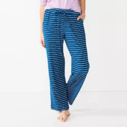 Women's Sonoma Goods For Life® Cozy Pajama Pants -Outlet Clothiza Store 4211999 Blue Snuggle Stripe