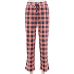 Women's Sonoma Goods For Life® Cozy Pajama Pants -Outlet Clothiza Store 4211999 Coral Buffalo Check
