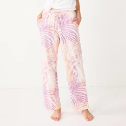 Women's Sonoma Goods For Life® Cozy Pajama Pants -Outlet Clothiza Store 4211999 Purple Palm