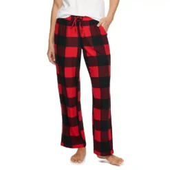 Women's Sonoma Goods For Life® Cozy Pajama Pants -Outlet Clothiza Store 4211999 Red Buffalo