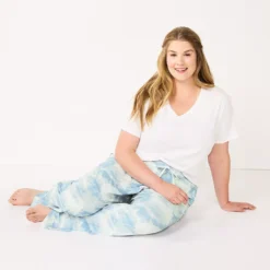 Plus Size Sonoma Goods For Life® Knit Pajama Pants -Outlet Clothiza Store 4212360 ALT3