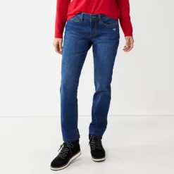 Women's Sonoma Goods For Life® Straight-Leg High-Waisted Curvy Jeans -Outlet Clothiza Store 4380113 Wyatt