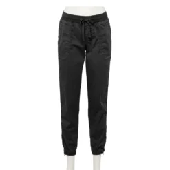Women's Sonoma Goods For Life® Zipper-Hem Elastic-Waist Utility Jogger Pants -Outlet Clothiza Store 4530070 Black