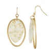 Sonoma Goods For Life® Open Oval & Acetate Oval Layered Drop Earrings