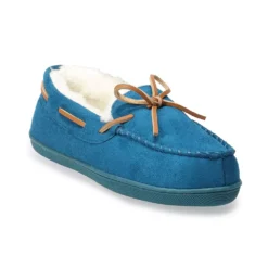 Women's Sonoma Goods For Life® Recycled Faux Suede Moccasin Slippers -Outlet Clothiza Store 4797537 Blue Teal