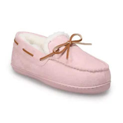 Women's Sonoma Goods For Life® Recycled Faux Suede Moccasin Slippers -Outlet Clothiza Store 4797537 Lilac Cream