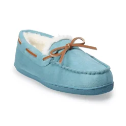 Women's Sonoma Goods For Life® Recycled Faux Suede Moccasin Slippers -Outlet Clothiza Store 4797537 Sutton Blue
