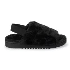 Women's Sonoma Goods For Life® Faux Fur Slide Slipper with Backstrap -Outlet Clothiza Store 4797542 ALT