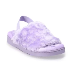 Women's Sonoma Goods For Life® Faux Fur Slide Slipper with Backstrap -Outlet Clothiza Store 4797542 Lavender