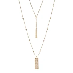 Sonoma Goods For Life® Rectangle Pendant High-Low Necklace