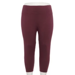 Plus Size Sonoma Goods For Life® Knit Capri Leggings -Outlet Clothiza Store 4878367 Prune