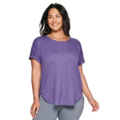 Plus Size Sonoma Goods For Life® Supersoft Short Sleeve Top -Outlet Clothiza Store 4886368 Grape Arbor