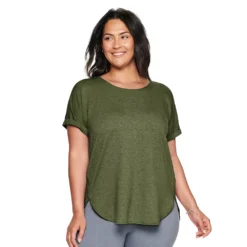 Plus Size Sonoma Goods For Life® Supersoft Short Sleeve Top -Outlet Clothiza Store 4886368 Olive