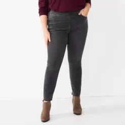 Plus Size Sonoma Goods For Life® Comfortable Favorite Mid-Rise Jeggings -Outlet Clothiza Store 4916239 Skylane