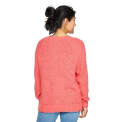 Women's Sonoma Goods For Life® All Over Stitch Crewneck Sweater -Outlet Clothiza Store 4923526 ALT