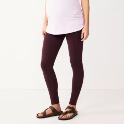 Maternity Sonoma Goods For Life® Full Belly Panel Leggings -Outlet Clothiza Store 4959690 Wine