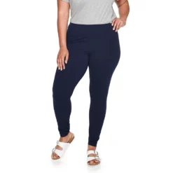 Plus Size Sonoma Goods For Life® Midrise Leggings -Outlet Clothiza Store 4966829 Navy