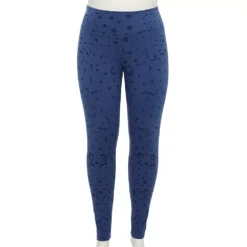 Plus Size Sonoma Goods For Life® Midrise Leggings -Outlet Clothiza Store 4966829 Navy Geo Floral