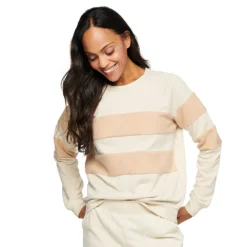 Women's Sonoma Goods For Life® Everyday Crewneck Sweatshirt -Outlet Clothiza Store 4974237 Cream Stripe