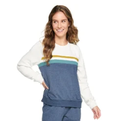 Women's Sonoma Goods For Life® Everyday Crewneck Sweatshirt -Outlet Clothiza Store 4974237 Navy Colorblock